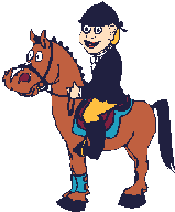Guitig meisje op guitig paard